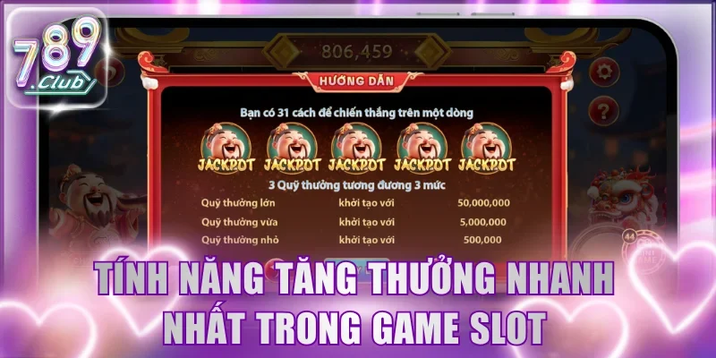 Tính năng tăng thưởng nhanh nhất trong game slot